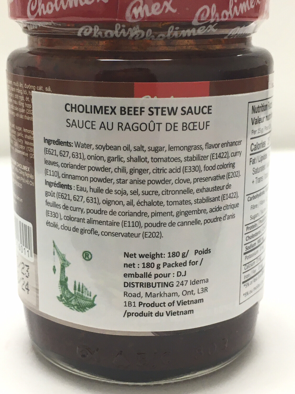 CHOLIMEX BEEF STEW SAUCE 36X180G