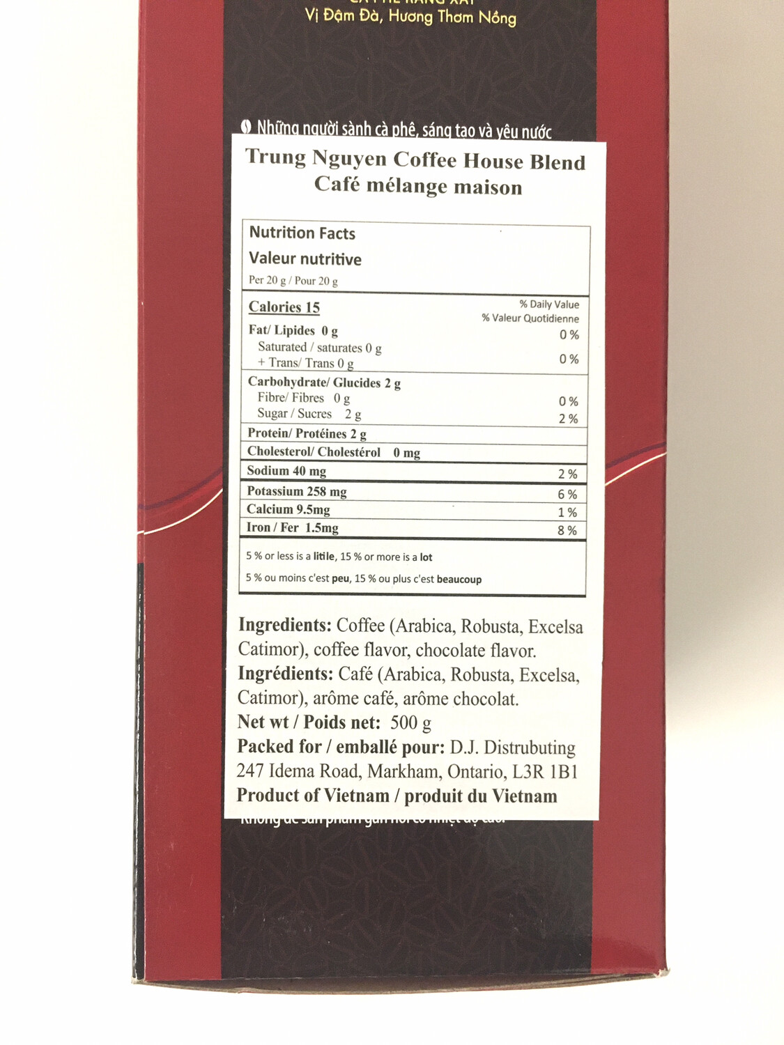 TRUNG NGUYEN HOUSE BLEND 20X500G