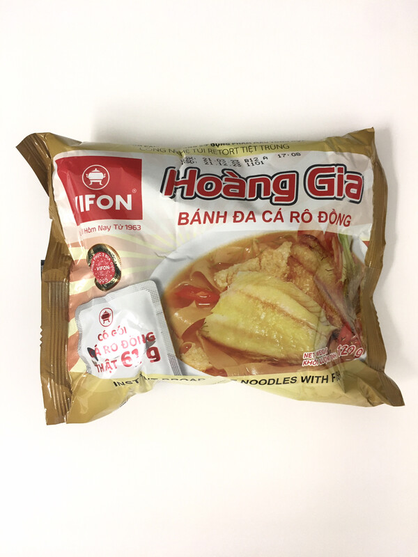 VIFON HOANG GIA INSTANT BROAD RICE NOODLES WITH FISH BANH DA CA RO DONG 18X120G