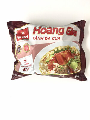 VIFON HOANG GIA INSTANT BROWN RICE NOODLES WITH CRAB BANH DA CUA 18X120G