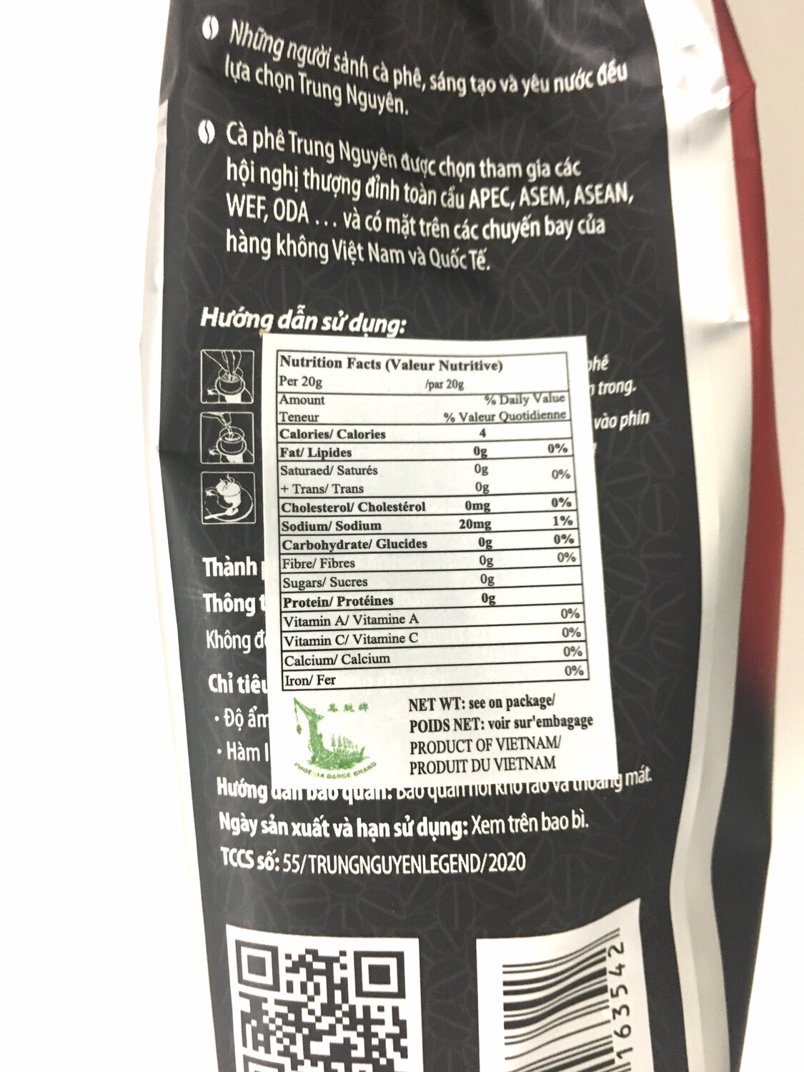 TRUNG NGUYEN CREATIVE COFFEE 5 30X340G