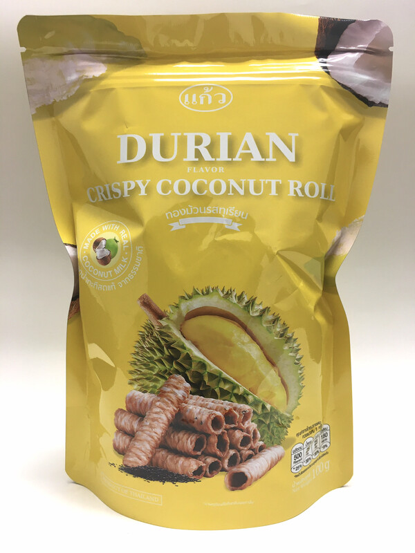 KAEW CRIPSY ROLL DURIAN FLAVOR 24X3.5OZ