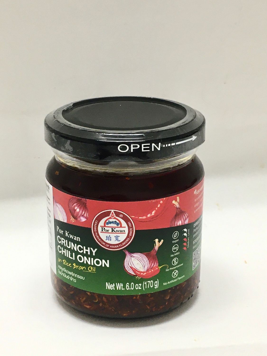 PORKWAN CRUNCHY CHILI ONION IN RICE BRAN OIL  12X170G