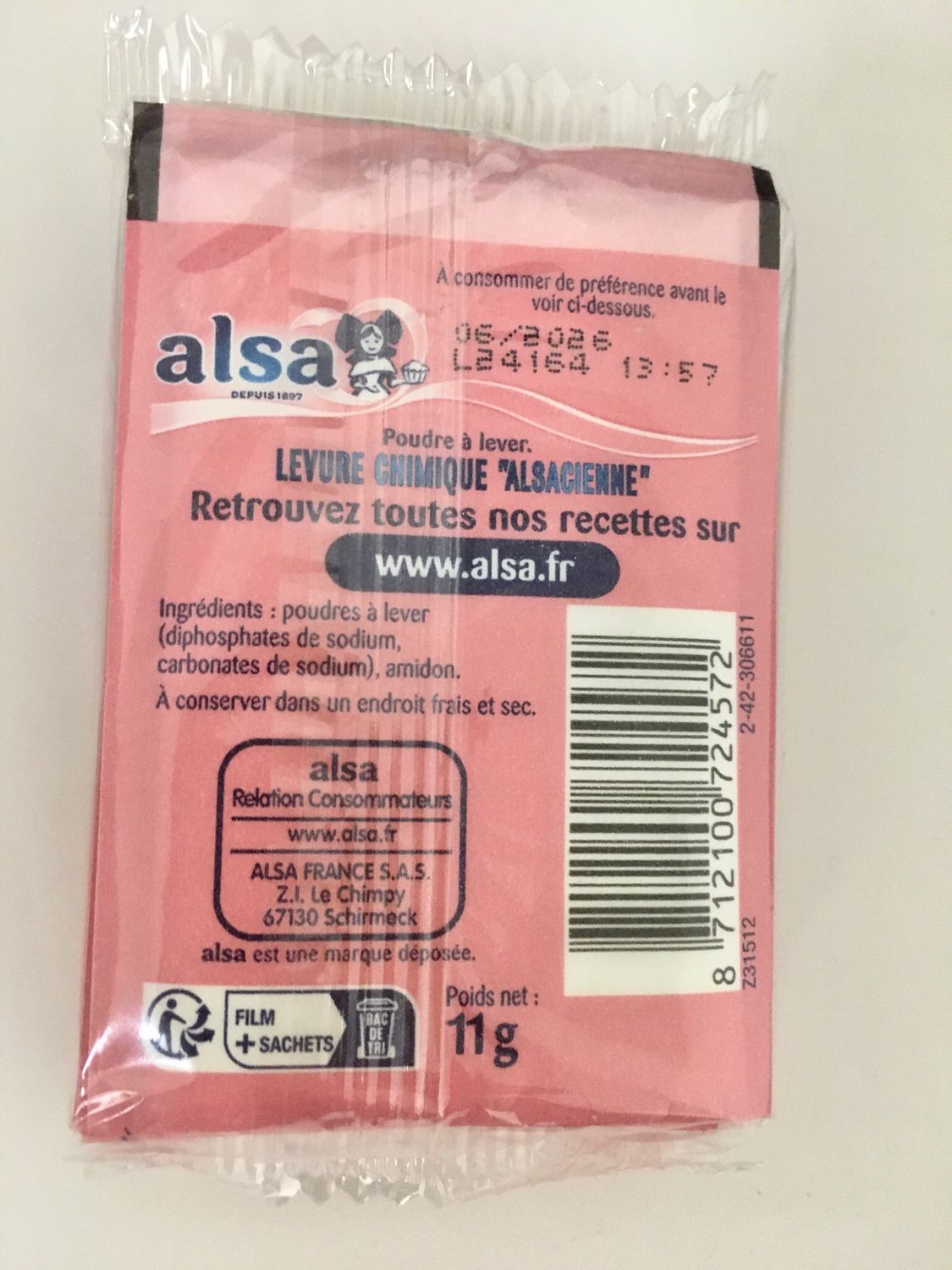 ALSA BAKING POWDER 26BAGS X 8PK X 11G