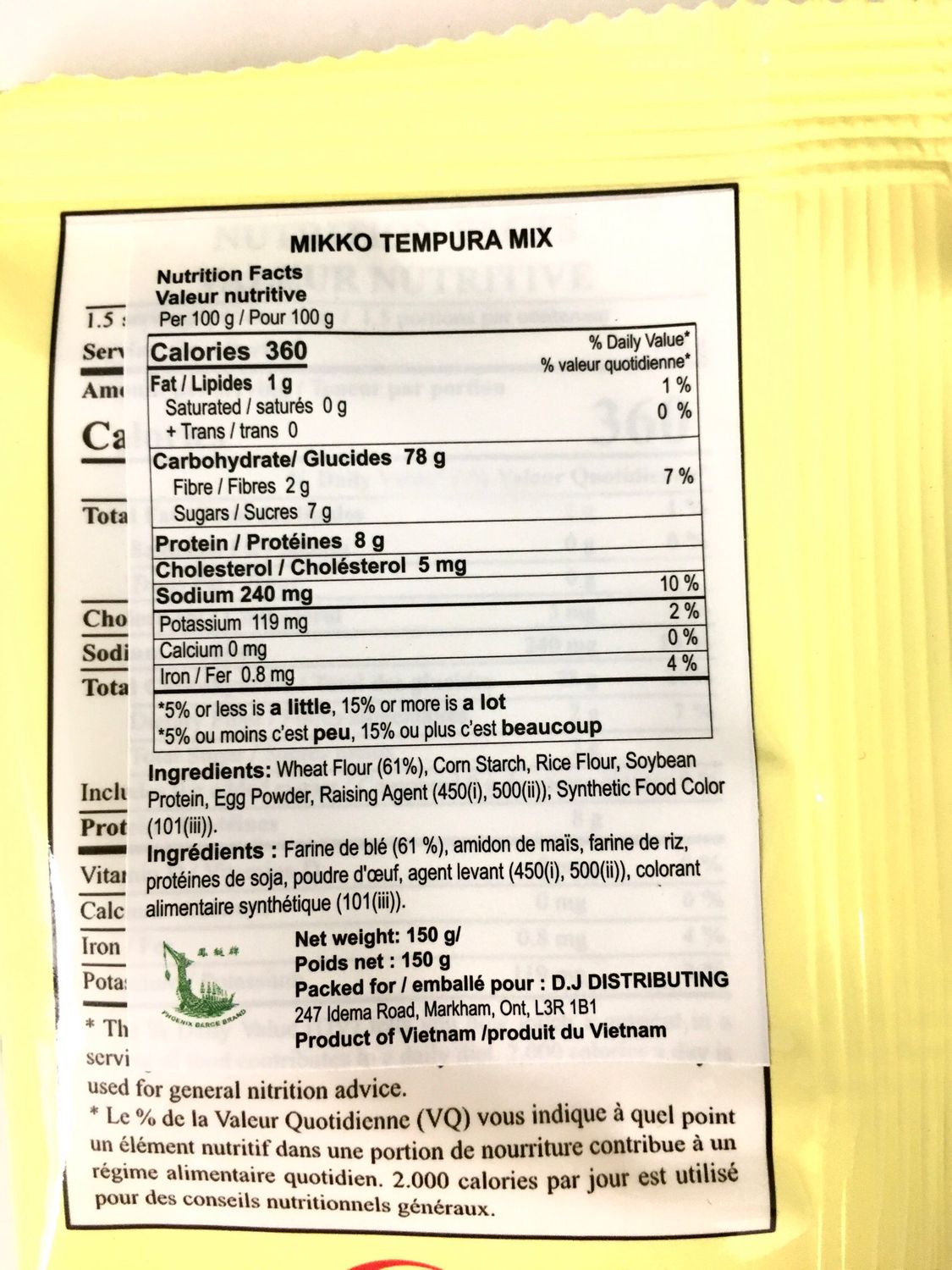 MIKKO CRISPY FRY FLOUR (TEMPUERA MIX POWDER) 60X150G
