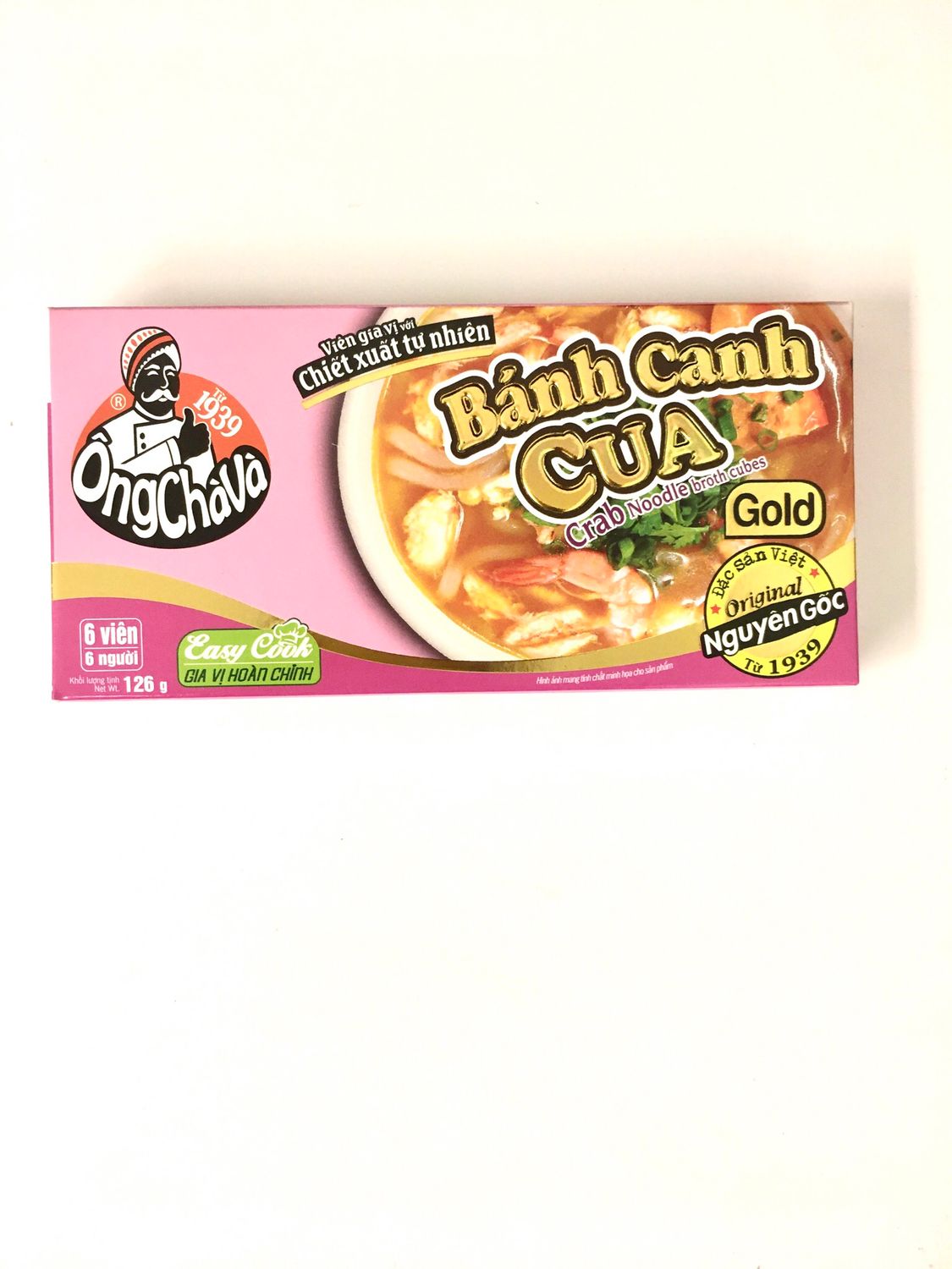 ONGCHAVA SEASONING CUBE BANH CANH CUA 80X126G