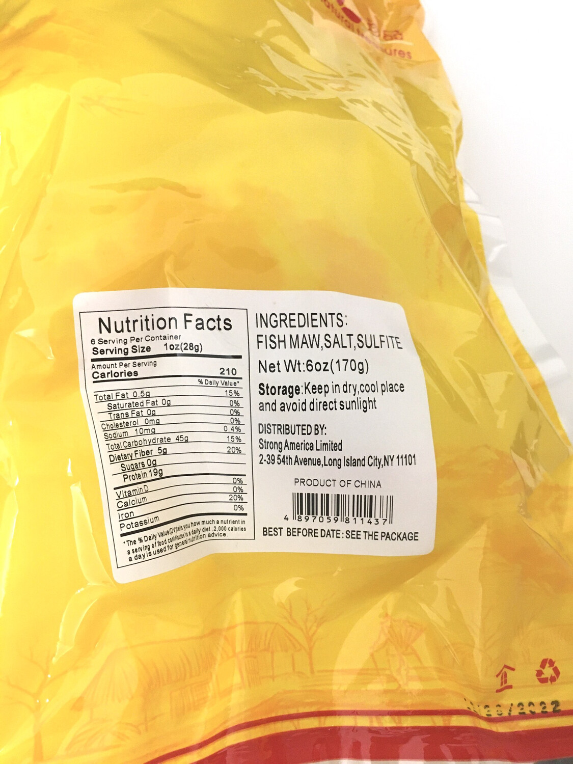 DRIED FISH MAW 30X70G