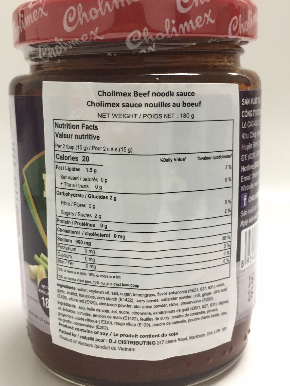 CHOLIMEX BEEF NOODLE SAUCE 36X180G