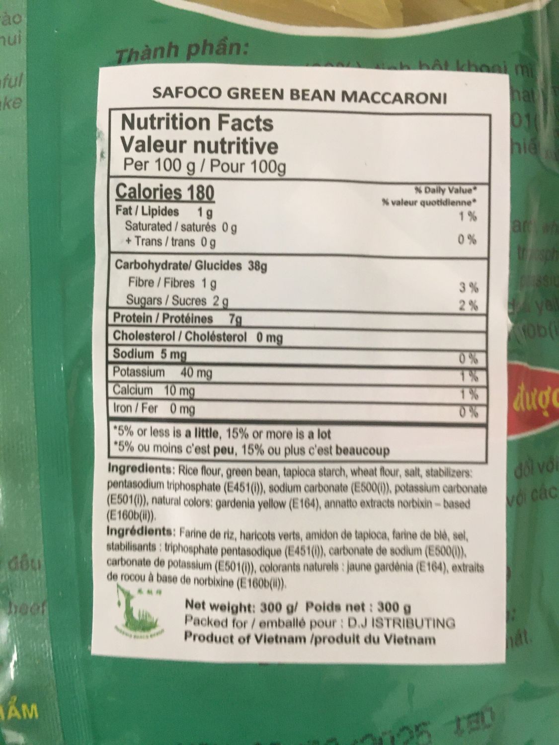 SAFOCO GREEN BEAN MACARONI 15X300G