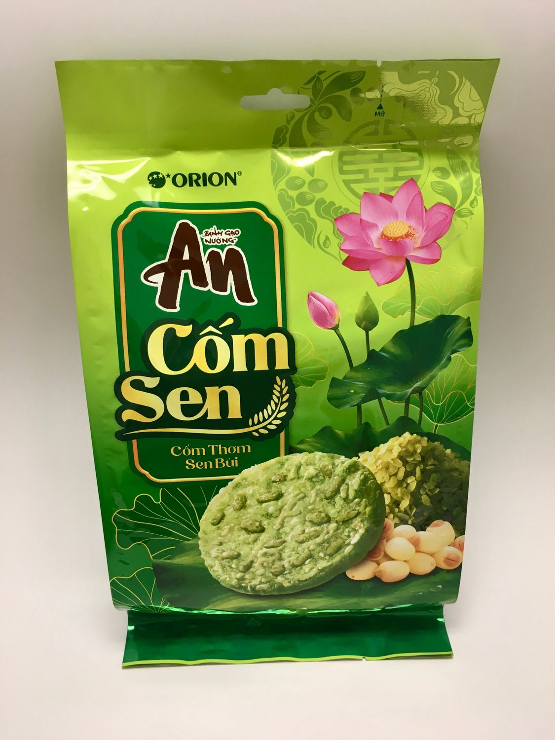 AN ORION COM SEN GRILLED RICE CAKE BANH GAO NUONG AN VI COM SEN 10X168G