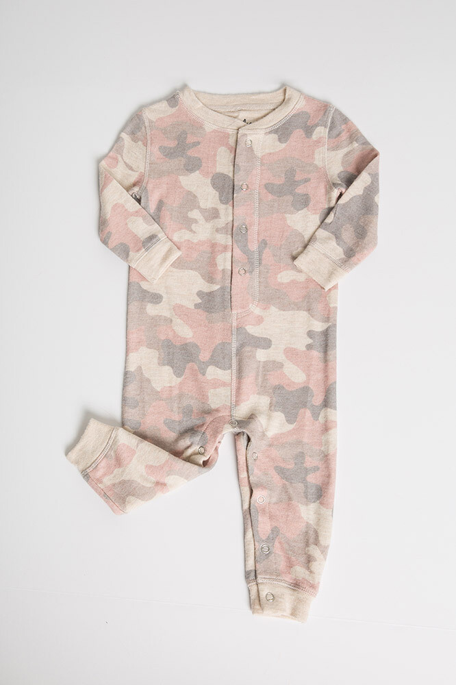 pink camo onesie