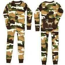 Green and Brown Camo FlapJack Onesie.  Size 2, 3, 4, and 6
