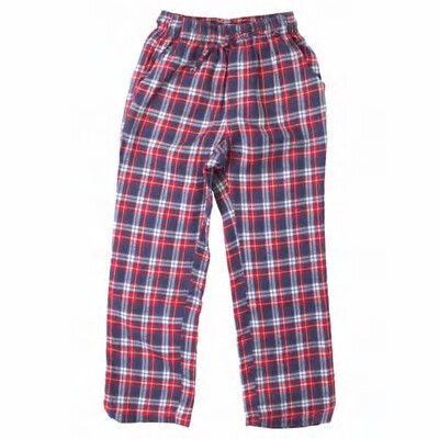 Boys Plaid Red Blue Light Flannel Pajama Lounge Pants Size 2- 7