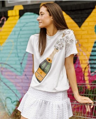 Champagne Popping Sequined Tee