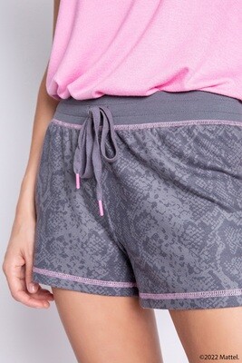 PJ Salvage Grey Snake Print Pajama Lounge Shirt and Short PJ Set  Size L