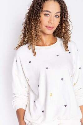 PJ Salvage Lucky in Love Long Sleeve Lounge Top