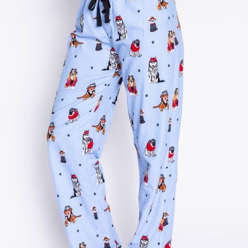 PJ Salvage Blue Dogs Soft Cotton Twill Pajama PJ Pant Size L, XL