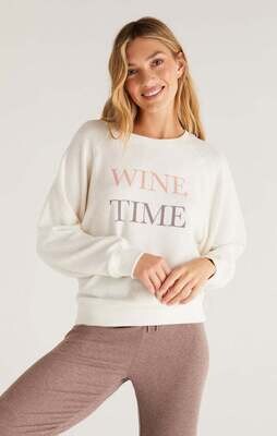 Zsupply Long Sleeve Wine Time Lounge Top  Size XL