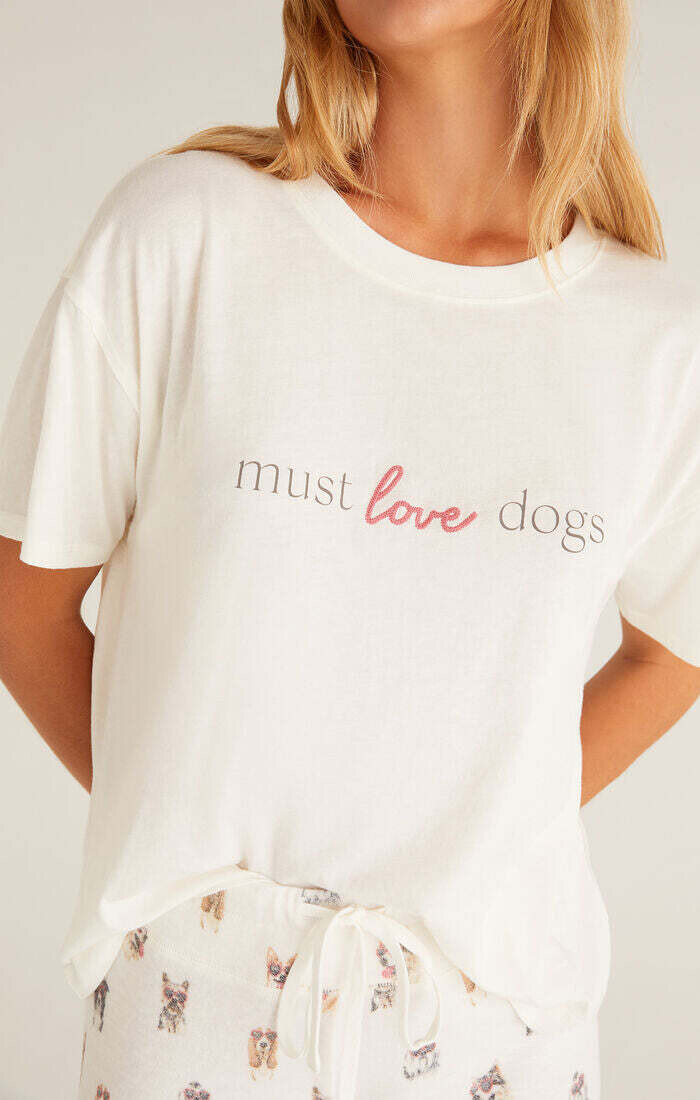 Zsupply Must Love Dogs Lounge Tee Size M