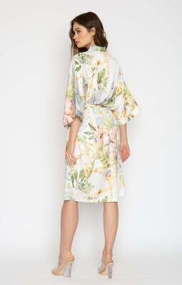 Blooms And Butterflies Luxurious Long Robe