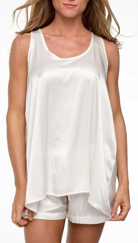 PJ Harlow Satin Eggnog Laura Pajama Tank New Color