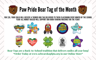 Paw Pride Bear Tag of the Month Club