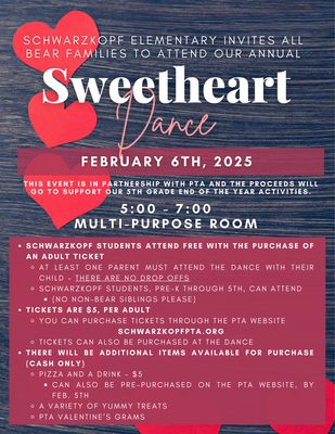 Sweetheart Dance (Parent/Caregiver Ticket)