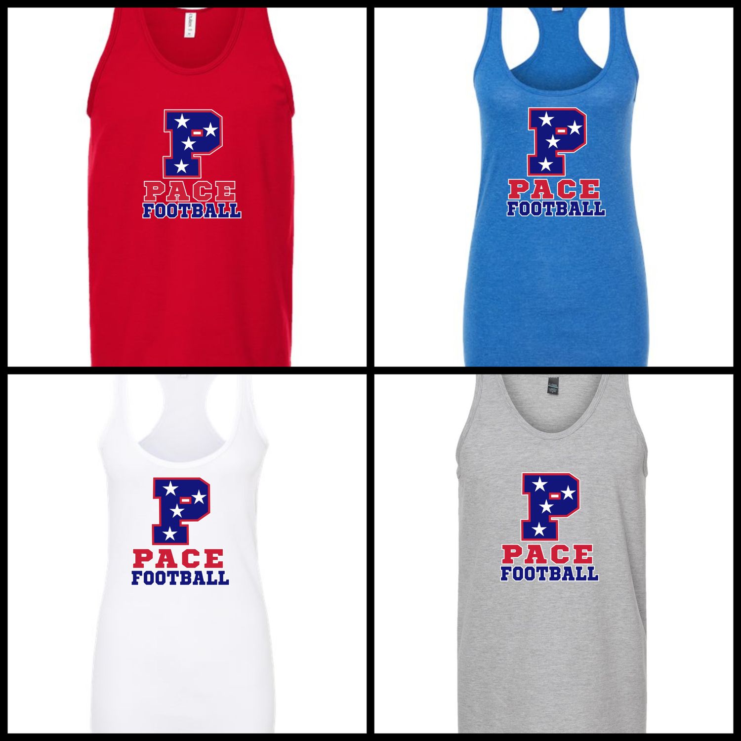 Pace Football Tank Top (Sleeveless or Racerback)