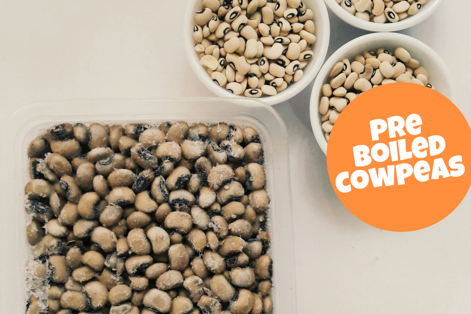 Pre Boiled Cow peas a.k.a black eyed peas a.k.a kunde 500g pack