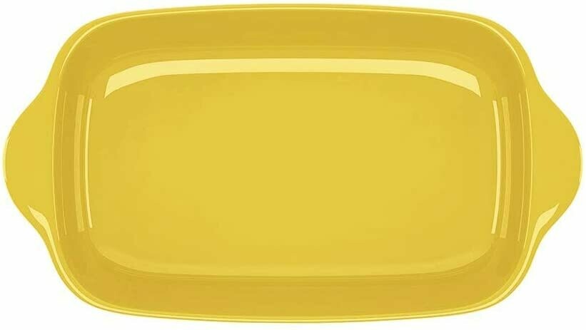 Ceramic Glaze Baking Dish for Oven Roasting - Lasagna Pan Non-Stick Small Casserole Bakeware with Handle - Rectangular Dish for Cooking, Baking, Dinner, Lunch, Breakfast and Daily Use