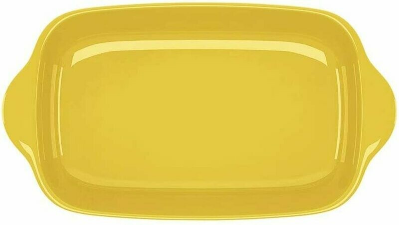 Ceramic Glaze Baking Dish for Oven Roasting - Lasagna Pan Non-Stick Small Casserole Bakeware with Handle - Rectangular Dish for Cooking, Baking, Dinner, Lunch, Breakfast and Daily Use
