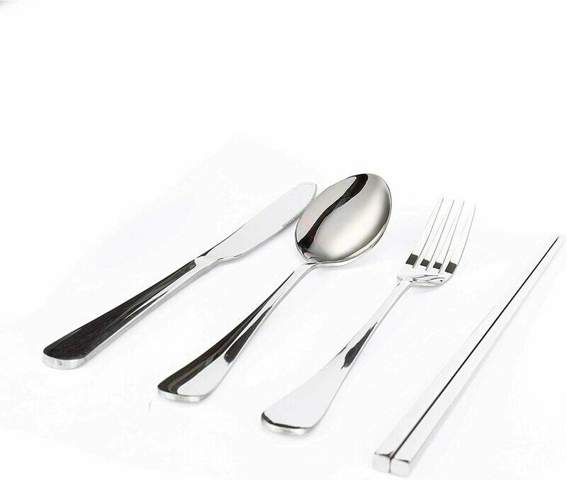 Flatware Cutlery Set - Silverware Set - 16 items - Cutlery Set Mirror Polished - Eating Utensils