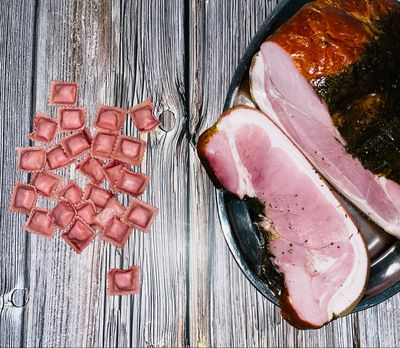 Ravioli di Radicchio e Speck