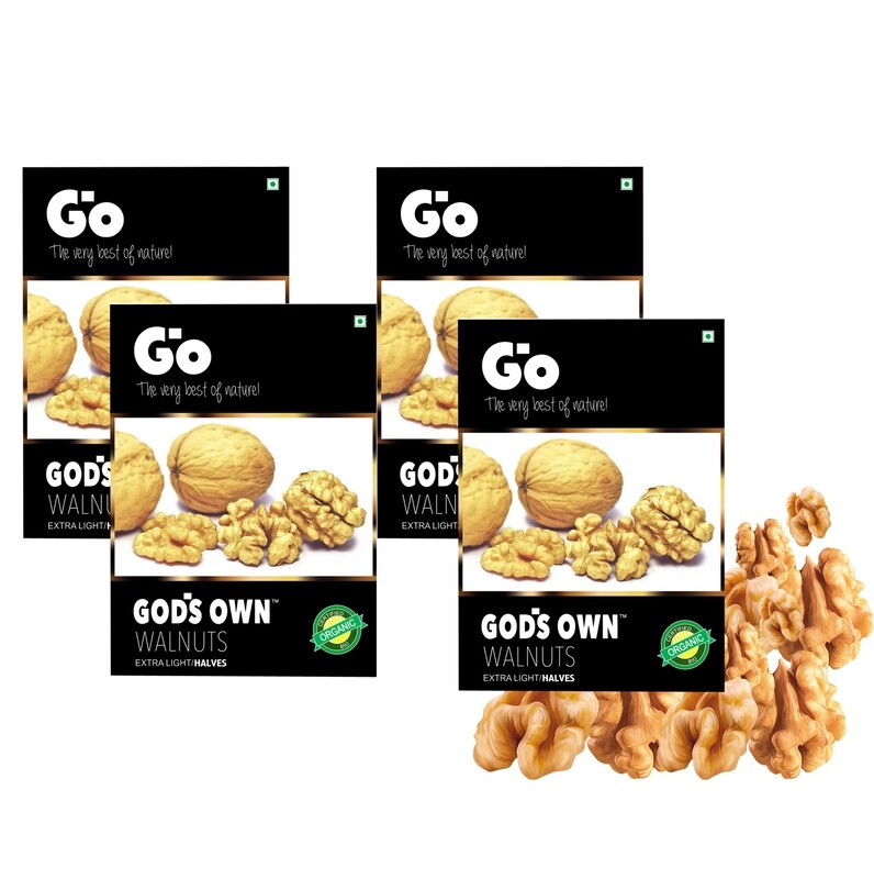 GO Organic Extra Light Halves Walnuts 1 KG Without Shell