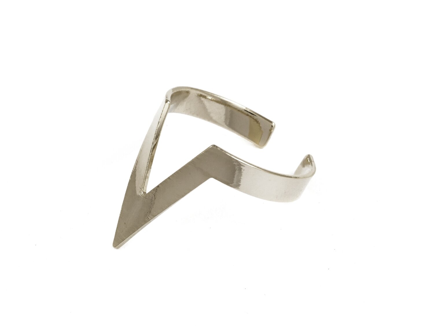 Bague YELL chevron pointe Simple - doré ou or blanc