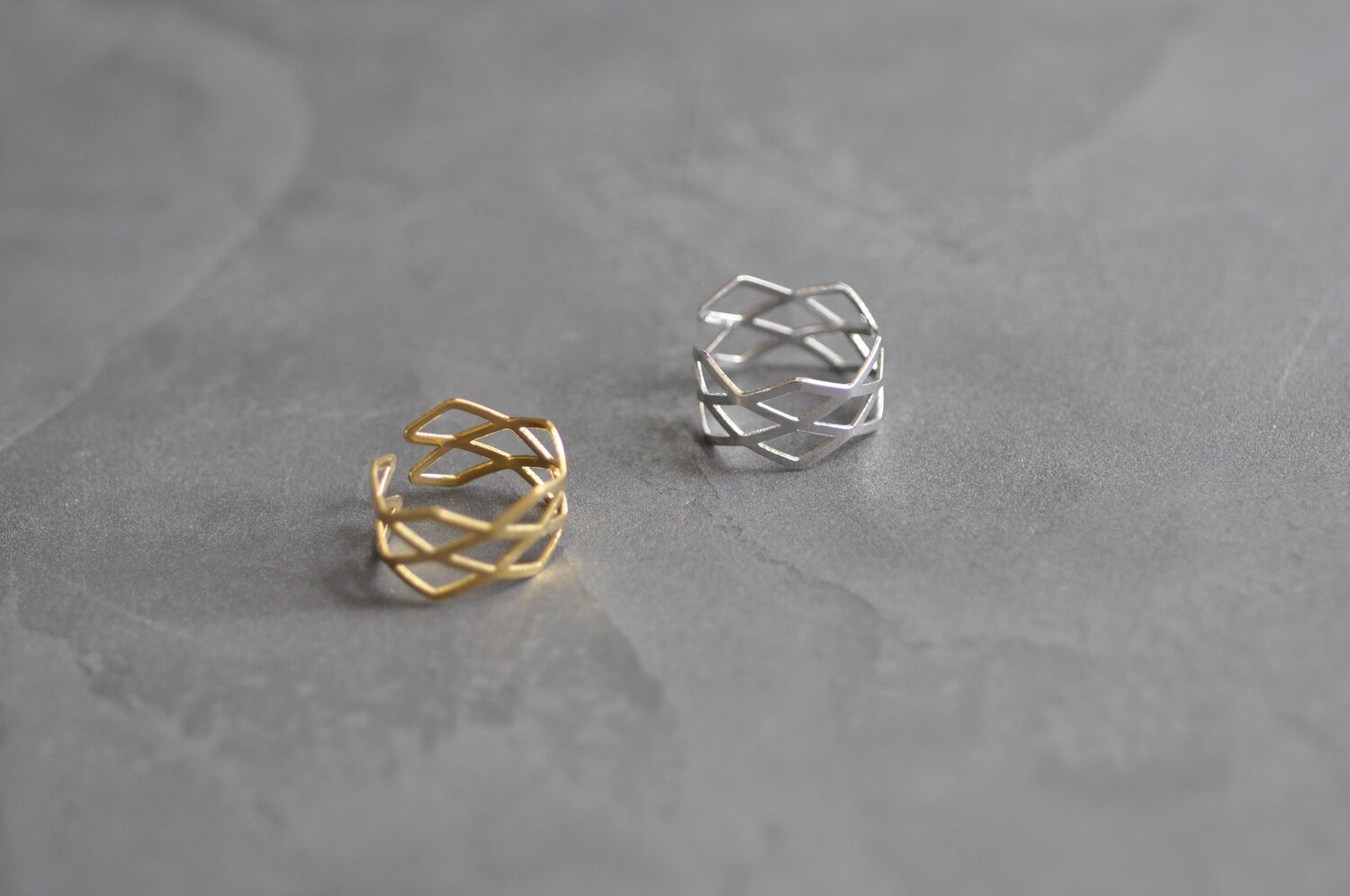 Bague YELL Origami - doré ou or blanc