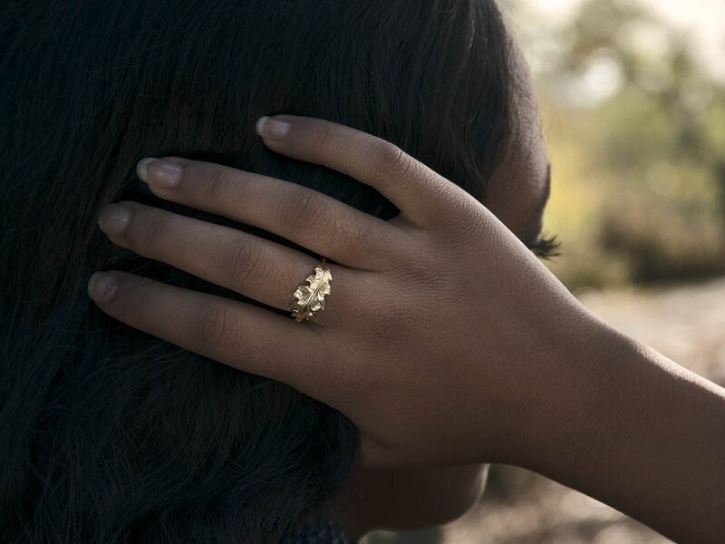 Bague Aïkan dorée 16K-Azucar Bijoux