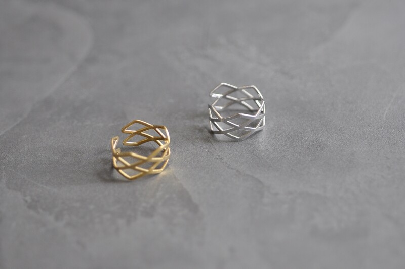 Bague YELL Origami - doré ou or blanc