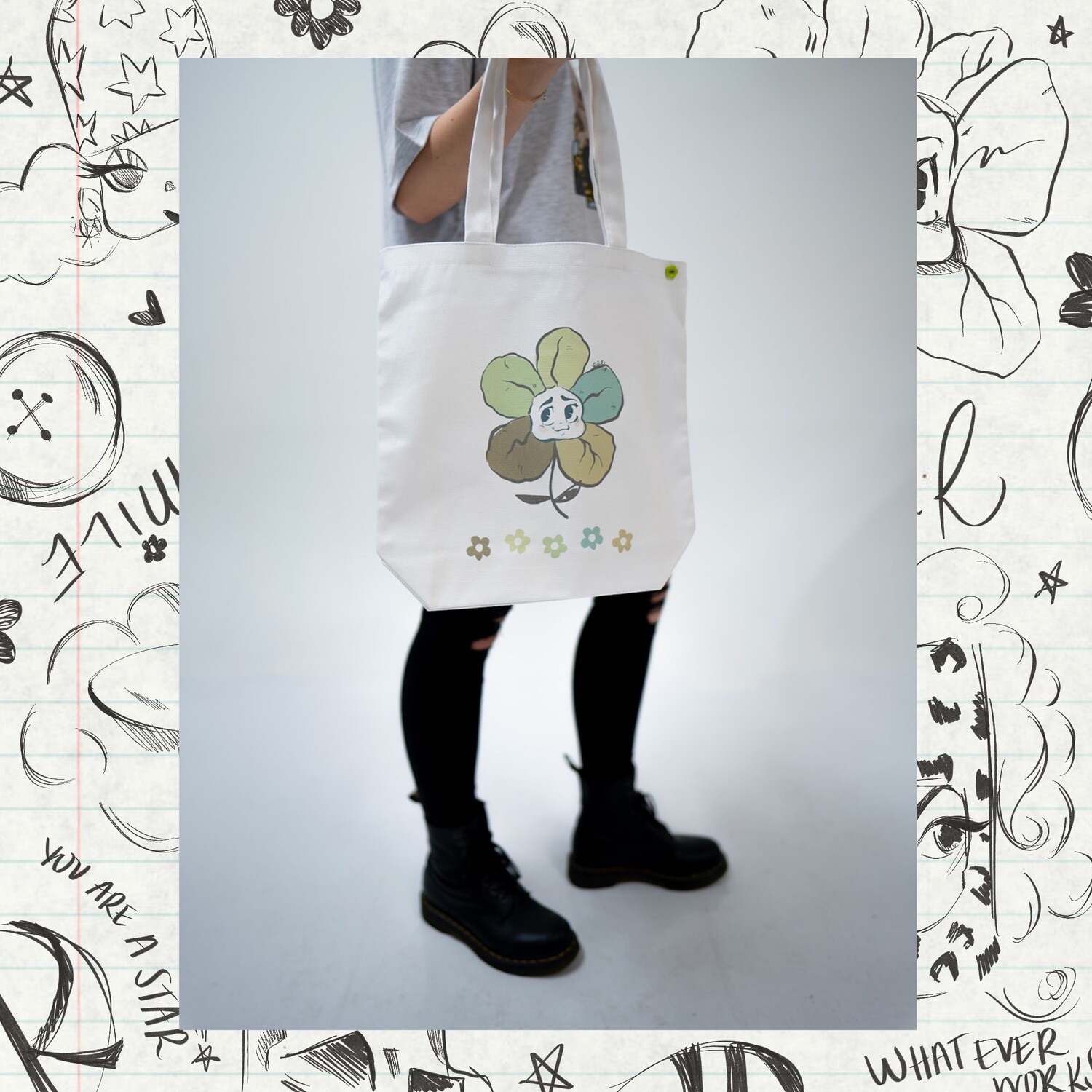 &quot;Mi Amor Flor&quot; Reusable Tote Bag