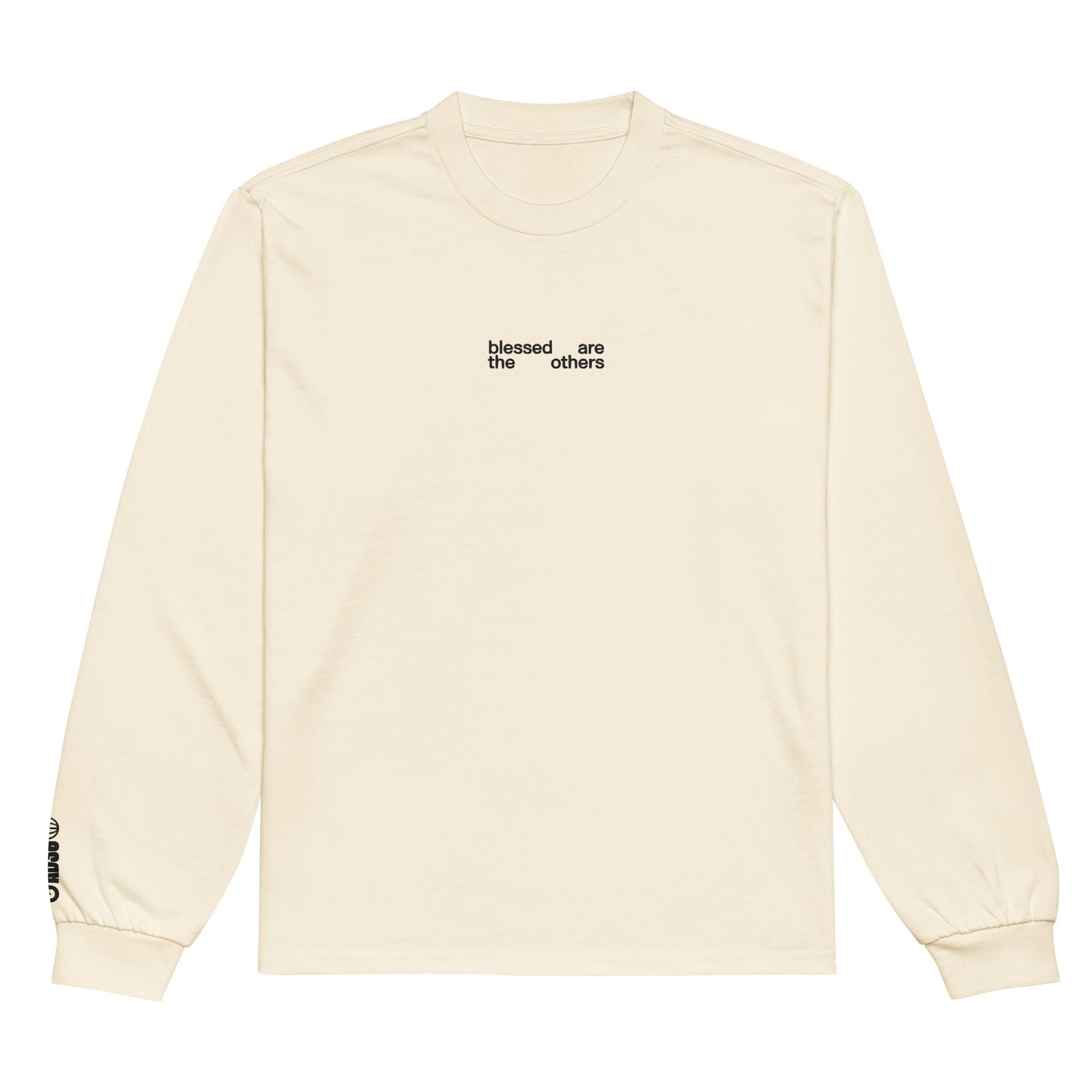 Blessed Baldwin Embroidered Long Sleeve - Black on Sand