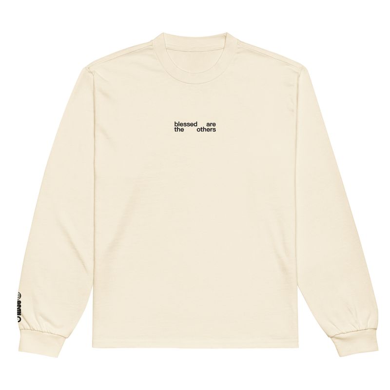 Blessed Baldwin Embroidered Long Sleeve - Black on Sand