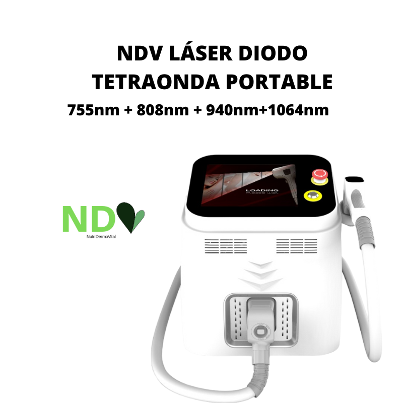 NDV LÁSER DIODO TETRAONDA PORTABLE  808nm + 755nm + 940nm + 1064mn