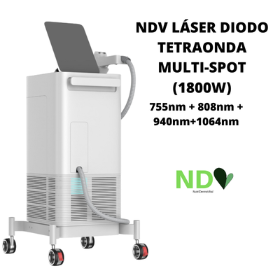 NDV LÁSER DIODO TETRAONDA (1800W) 808nm + 755nm + 940nm + 1064mn