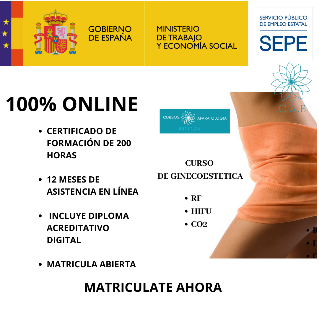 CURSO ONLINE DE GINECOESTÉTICA (RF, HIFU y LÁSER CO2)  + CERTIFICACIÓN