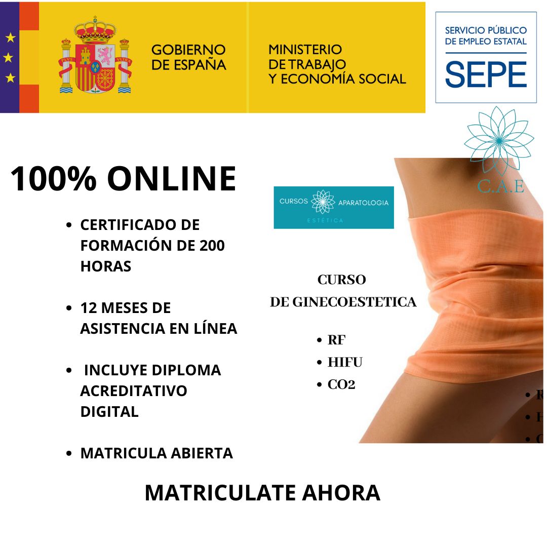 CURSO ONLINE DE GINECOESTÉTICA (RF, HIFU y LÁSER CO2) + CERTIFICACIÓN CURSO ONLINE DE GINECOESTÉTICA (RF, HIFU y LÁSER CO2) + CERTIFICACIÓN