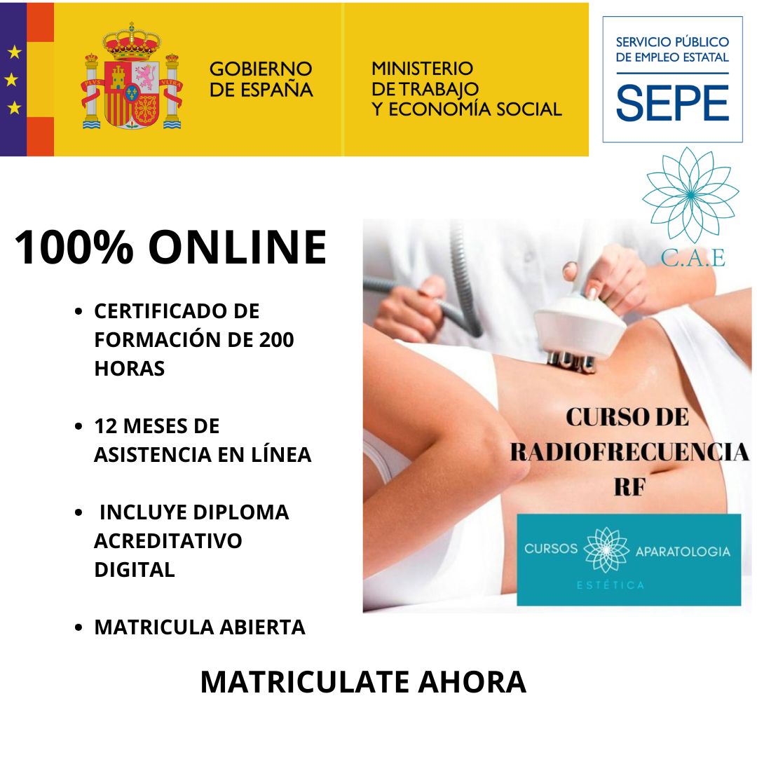 Curso Online de Radiofrecuencia (RF), TECAR, (Diatermia) , RF capacitiva y resistiva + CERTIFICACIÓN Curso Online de Radiofrecuencia (RF), TECAR, (Diatermia) , RF capacitiva y resistiva + CERTIFICACIÓN
