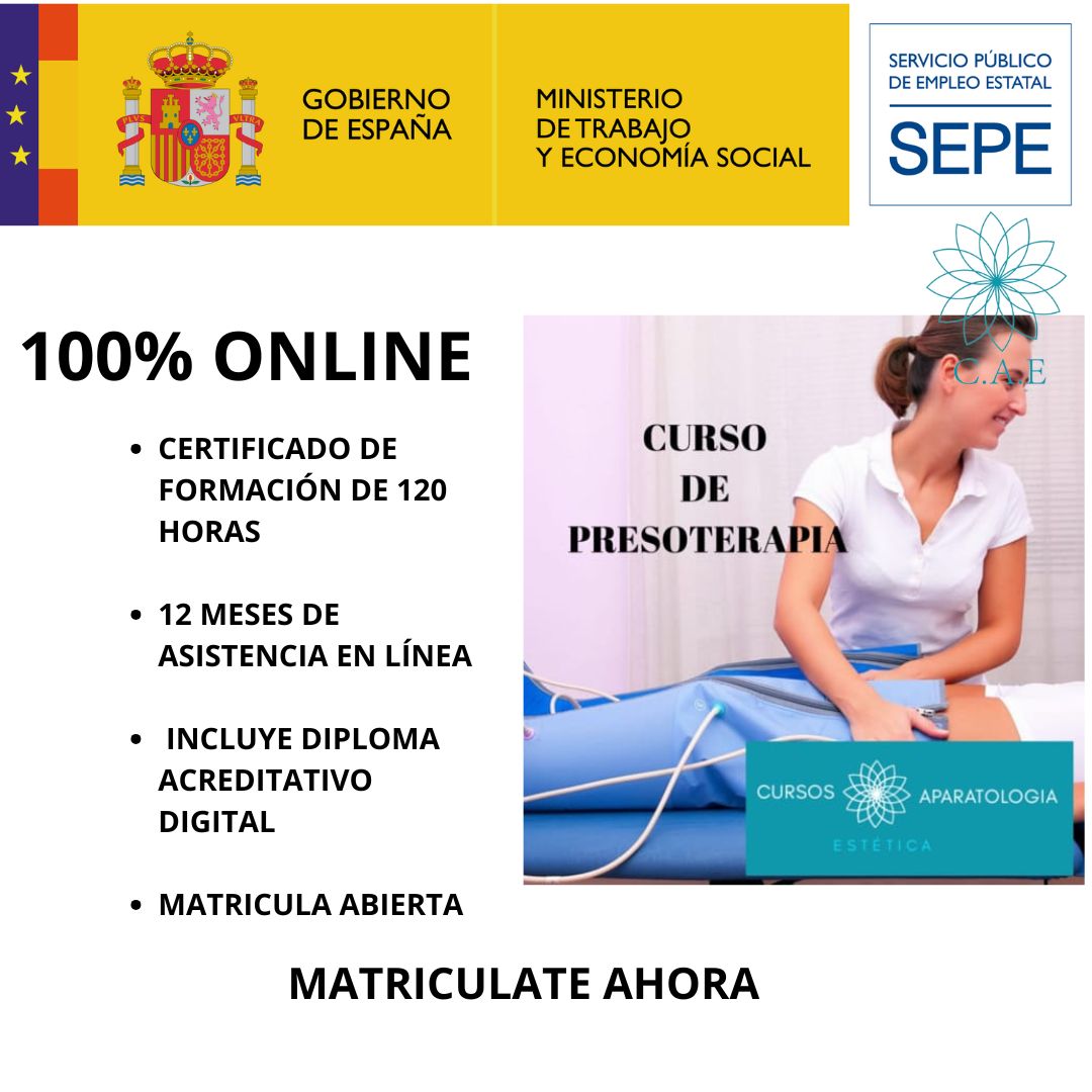 Curso Online de Presoterapia Positiva y Negativa (vacuum) + CERTIFICACIÓN