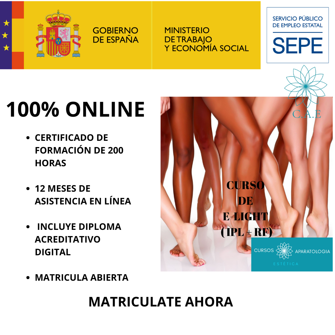 Curso Online de E-light ( IPL + RF) + CERTIFICACIÓN