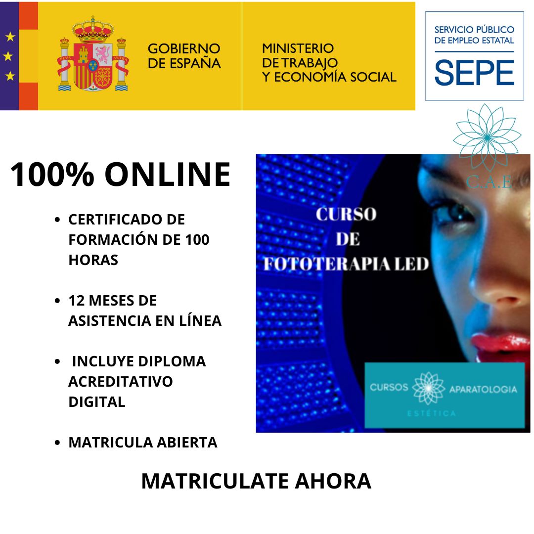 Curso Online de Fototerapia Led + CERTIFICACIÓN Curso Online de Fototerapia Led + CERTIFICACIÓN