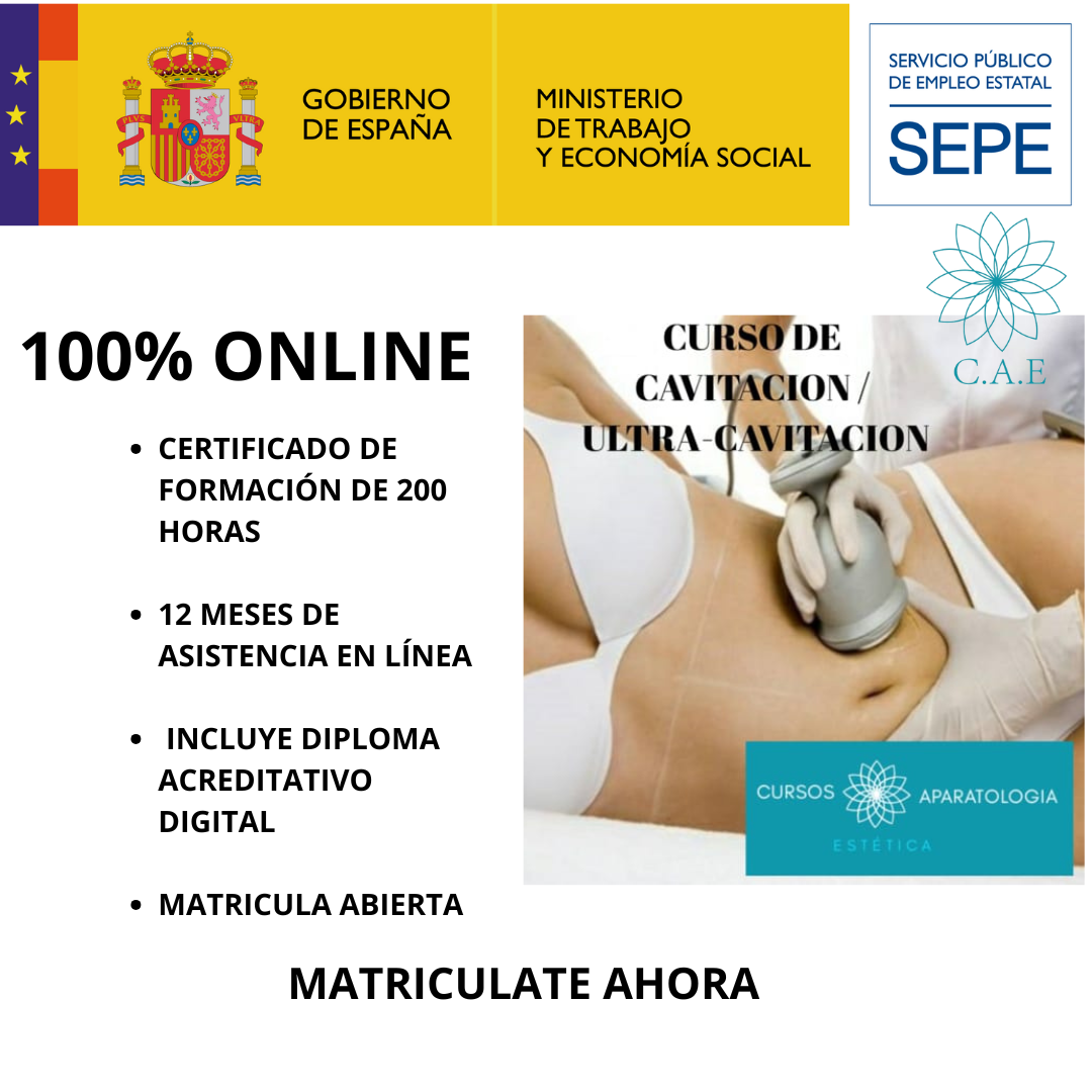 Curso Online de Cavitación / Ultra cavitación + CERTIFICACIÓN